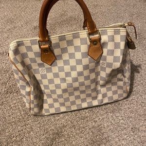 azur blue loui vuitton purse/bag